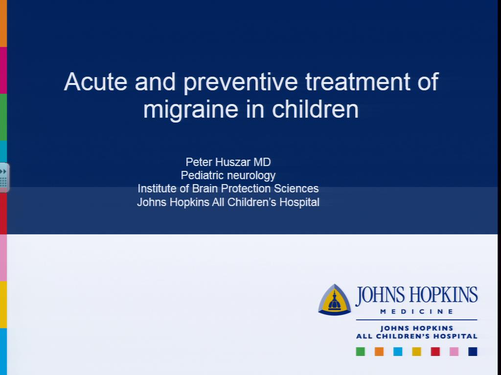 Acute and Preventive Treatment of Migraine in Children